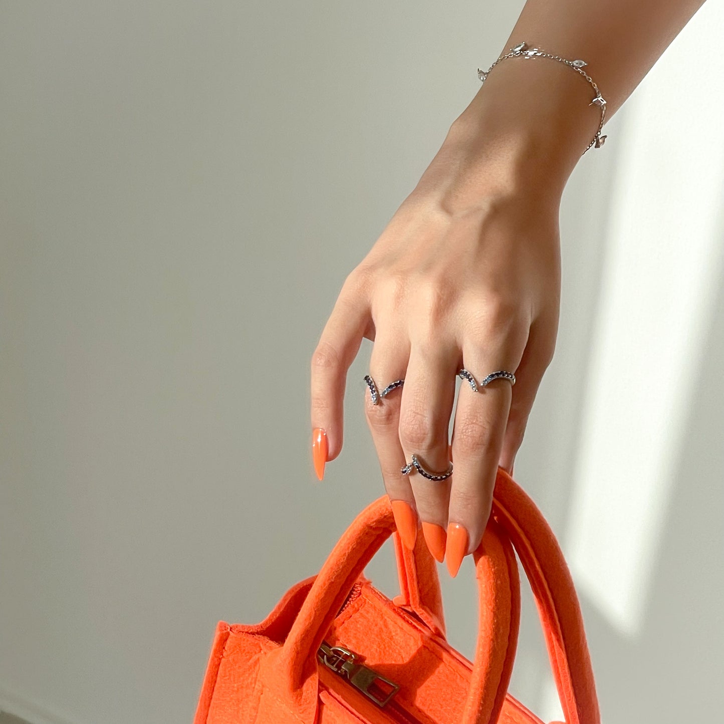 White Baguette earrings
